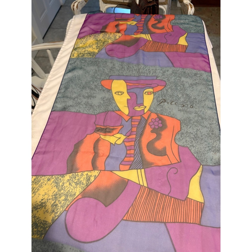 Picaso Themed Rectangular Sheer‎ Scarf